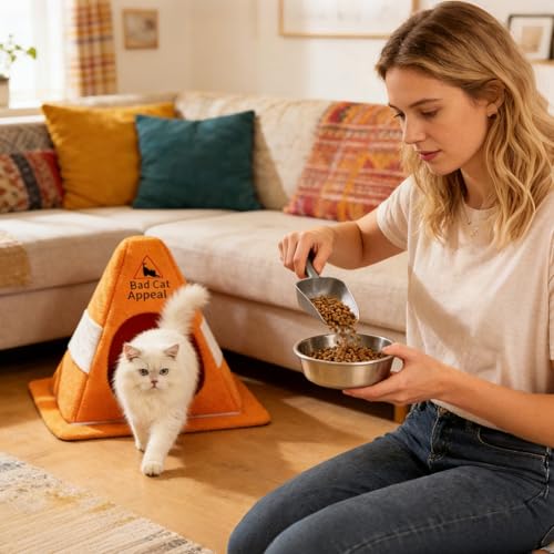 Cama para gatos de cono de tráfico que reduce el estrés invernal 5