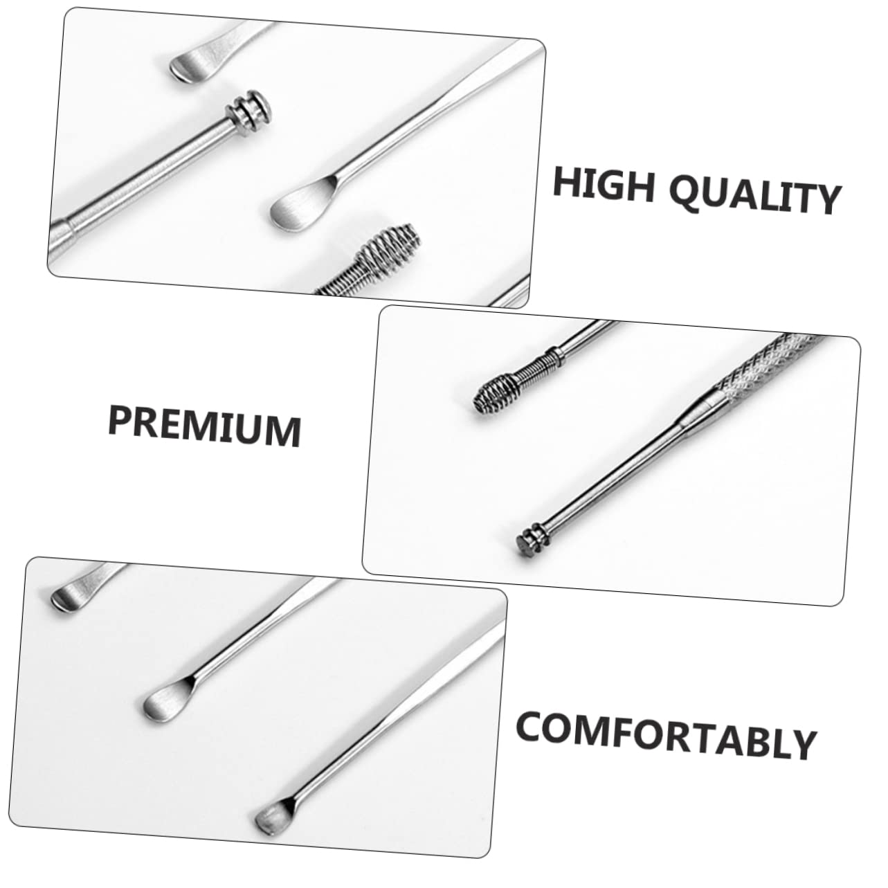 NULYLU Reusable Spiral Ear Picker Ear Spoon 2 Sets for Boys and Girls Adults Gentle