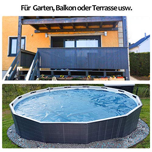 SWANEW PVC Sichtschutzmatte Sichtschutz Garten Sichtschutzzaun Sichtschutzn Balkon Zaun, UV-beständig Sichtschutz für… – Bild 6