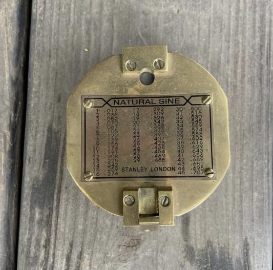 Brújula prismática antigua de latón con lente de mira y espejo – Brújula de navegación estilo militar vintage en caja de madera | Regalo coleccionable para senderismo y camping marítimo miniatura 7