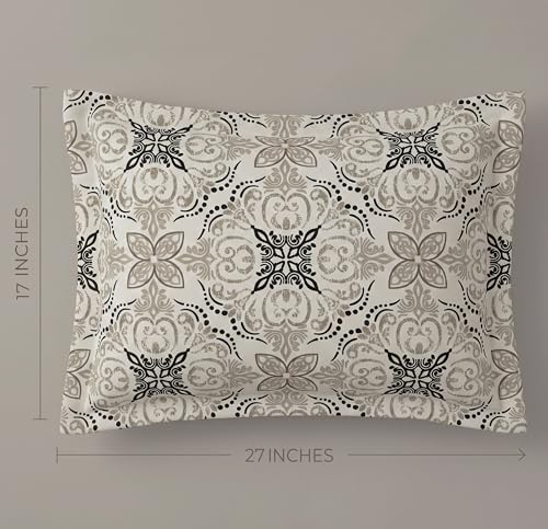 Image of VAS COLLECTIONS Cotton Pillow Cover Set of 2 (17x27 Inches) | Ultra Soft Breathable Pillow Cases for Bed | Skin Friendly, Fade Resistant & Comfortable Pillow Covers for Bedroom Decor (Dark Grey)