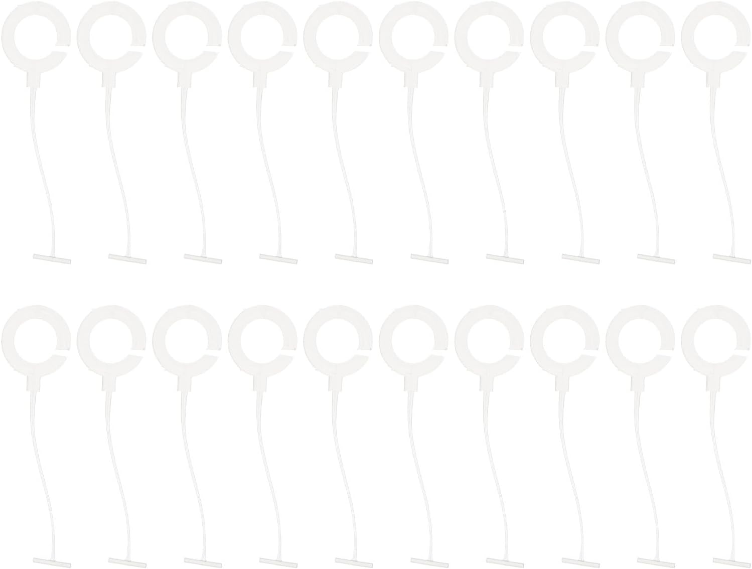 5000Pcs White 35Mm Tag Fastener Loops with Lock Buckle for Clothing Price Tags Label Security Snap Locks Multiuse Ropes for Retail and Craft Shows