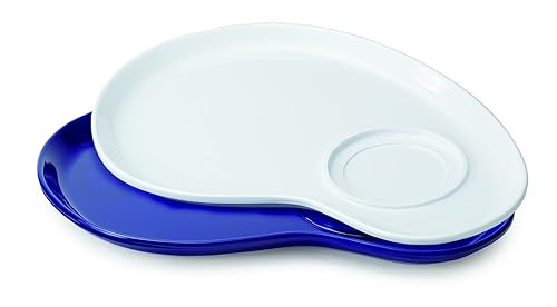GET Let's Party Collection PP-976-W-EC - Platos blancos de paleta de 12 pulgadas, resistentes a la rotura y sin BPA, para vajilla de interior y