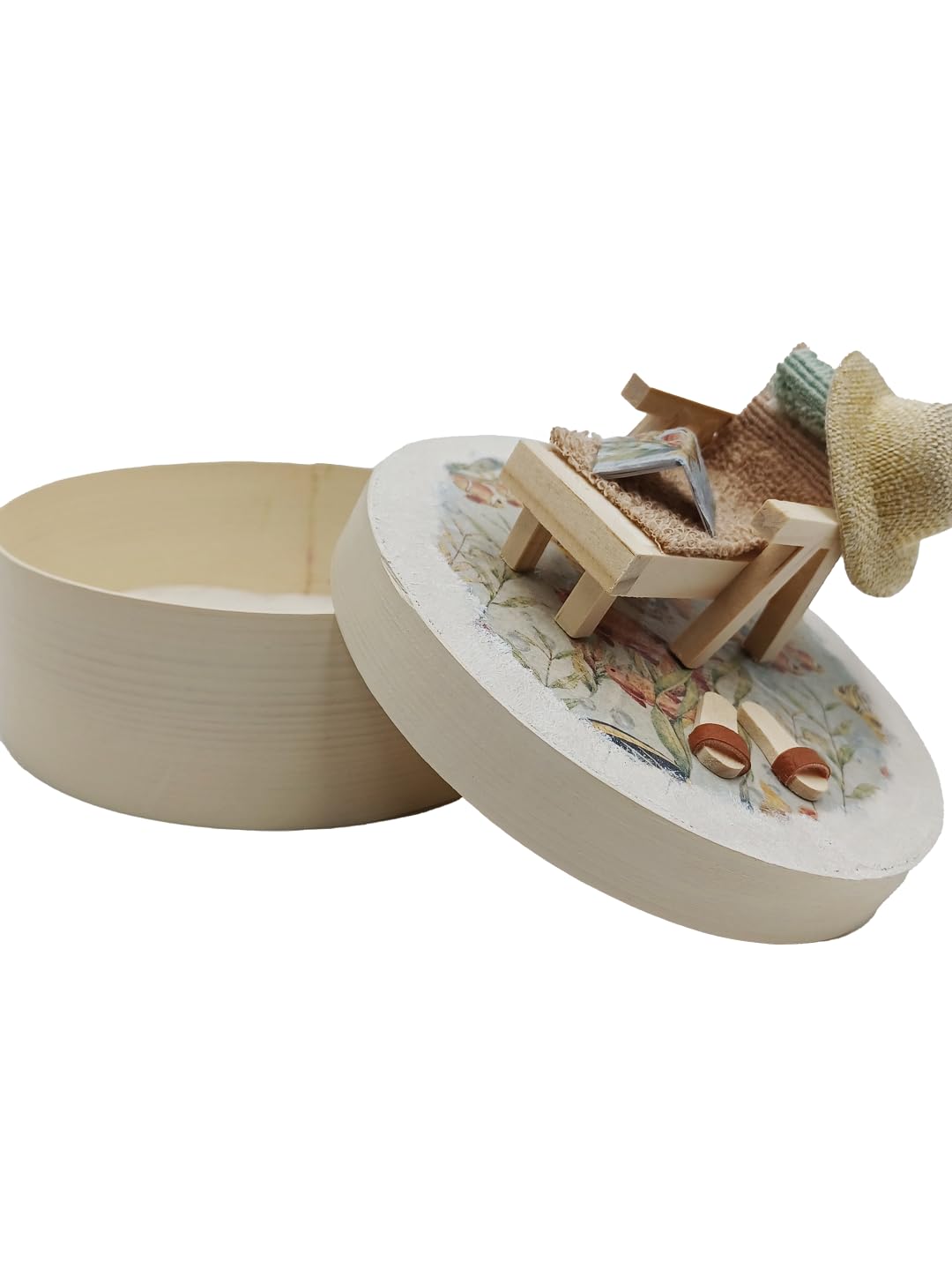 Geschenkbox "Urlaub" *Handgefertigt* Holzdose mit Deckel, Découpagetechnik, Geldgeschenk, Urlaub, Hochzeitsreise