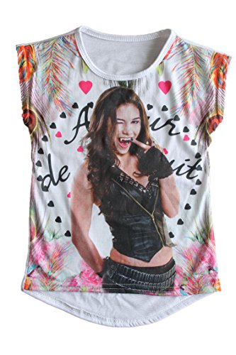 MODA-t Shirt Maillot Chica Vampiro-Blanc-Fille (4 Ans)