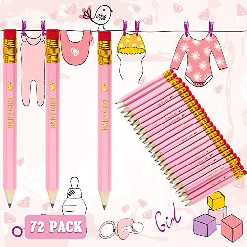 Outus 72 Pcs Lápices Rosas Grafito 2 HB 4 Pulgadas miniatura 4