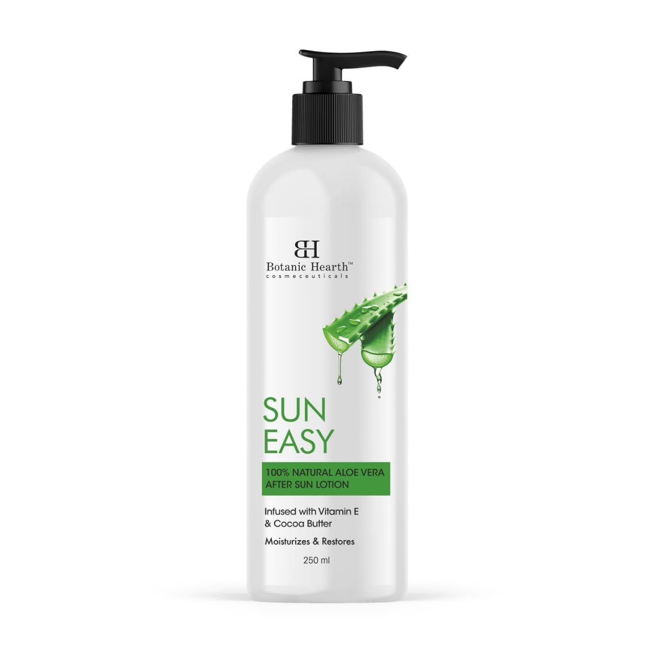Botanic Hearth Sun Easy 100% Natural Aloe Vera After Sun Lotion, 250 ml - Soothing & Hydrating Sunburn Relief, Non-Greasy Formula Men & Women-image-6