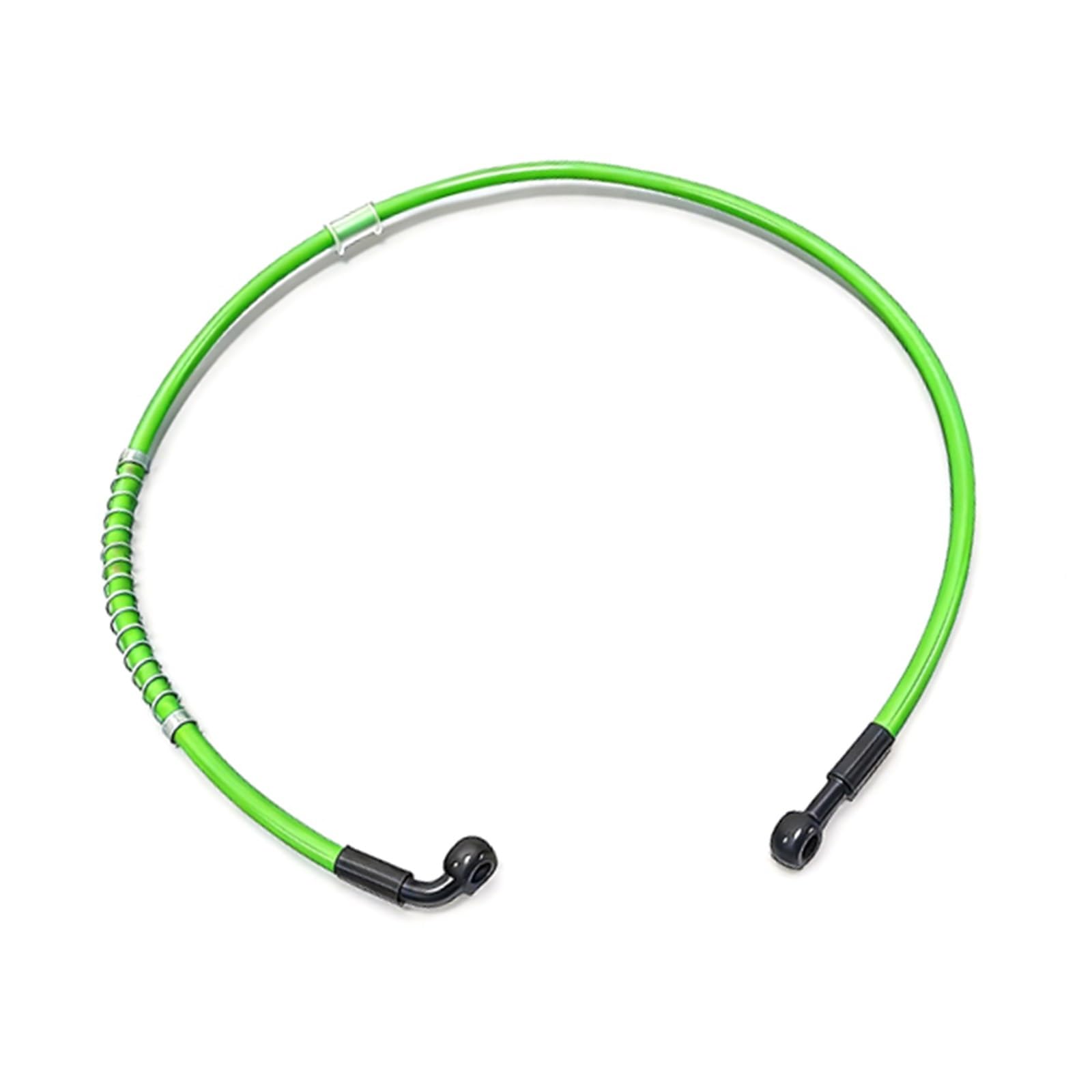 Motorbike Brake Line M8 Green Motorcycle Stainless Steel Braided Brake Hose 10cm-500cm Hydraulic Clutch Oil Pipe 0°-90° Accessories(130cm)