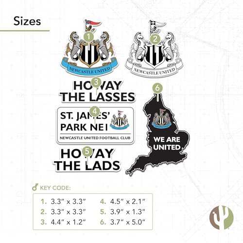 Sticker Newcastle United FC personnalisation durable bouteille eau et PC - 4