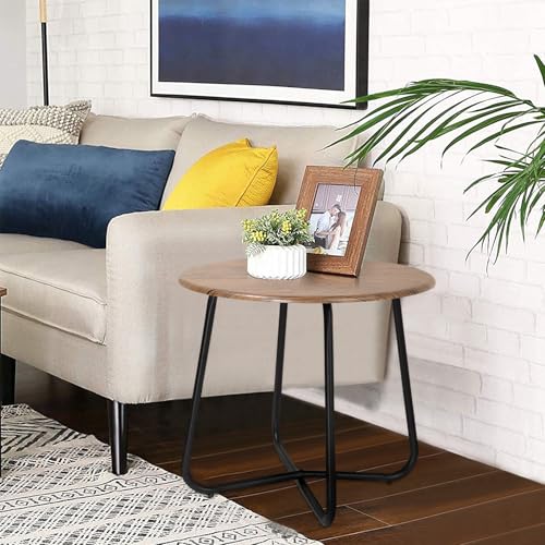 Outdoor-Patio-Side-Table-18-inch-Round-End-Table-Accent-Table-for-Bistro-Balcony-Living-Room-Garden-Natural Outdoor Patio Side Table 18 inch Round End Table Accent Table for Bistro Balcony Living Room Garden Natural