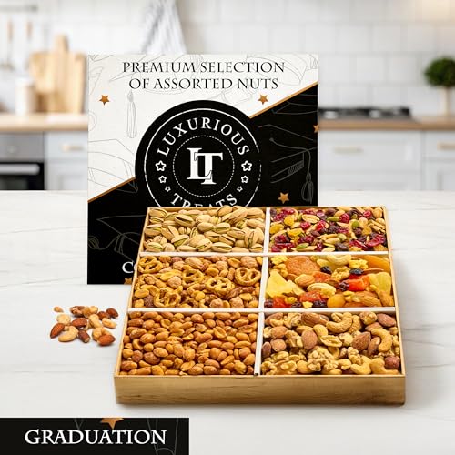 Image of Graduation Health Food Gift Basket | Gifts for Graduate Assorted Fruit and Nut Sampler Gift Set Class of 2026 Congratulations Grad | Gourmet Snacks Nuts for Men Women | Kosher