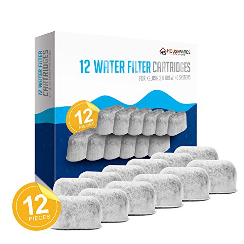 Pack of 12 Replacement Charcoal Water Filters By Housewares Solutions