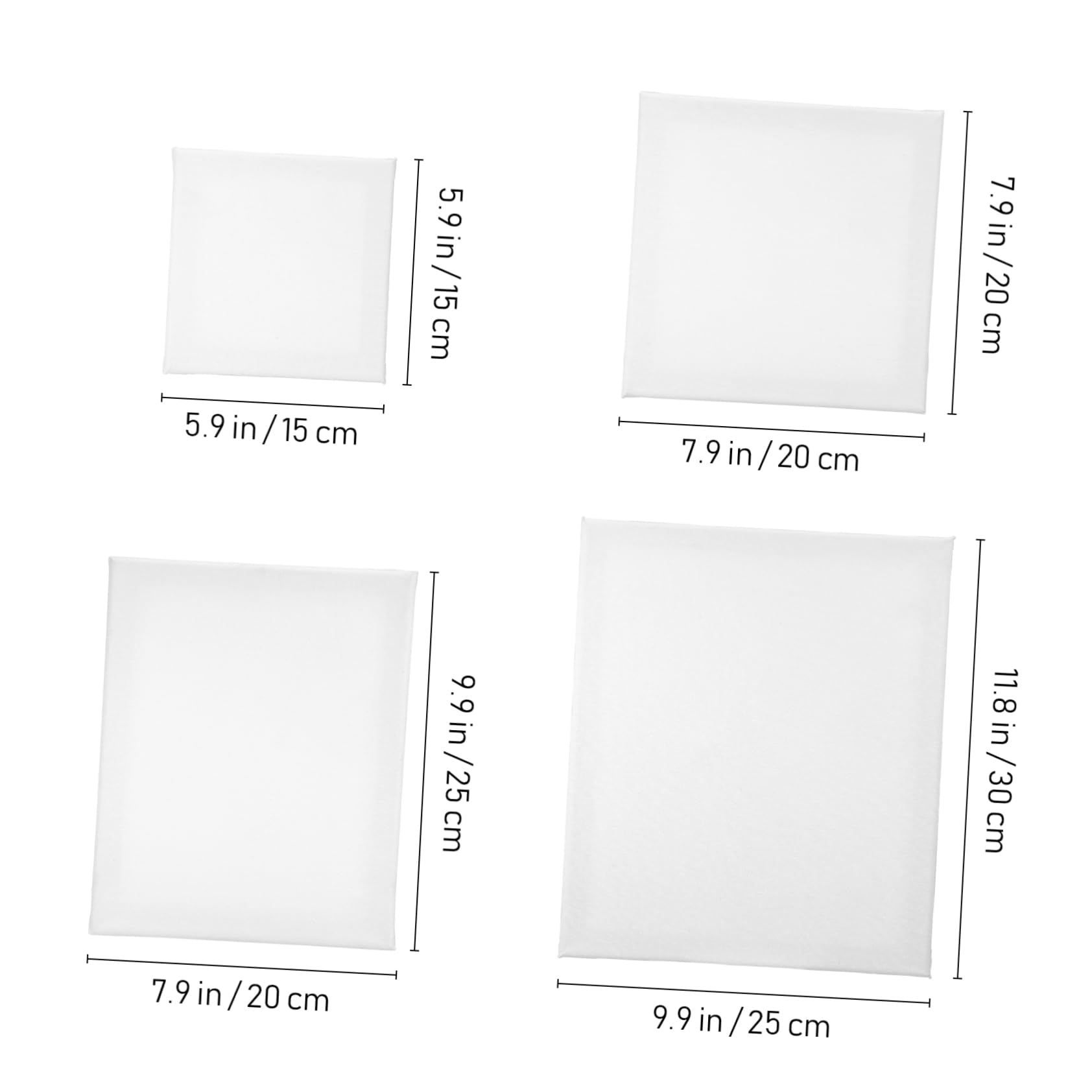 STOBOK 12stücke Künstler-leinwände aus Baumwolle Quadratische Leinwandplatten zum Malen Kleine Zeichenbretter für Ölmalerei Robuste Malbretter für Unterwegs Stabile Leinwandpaneele