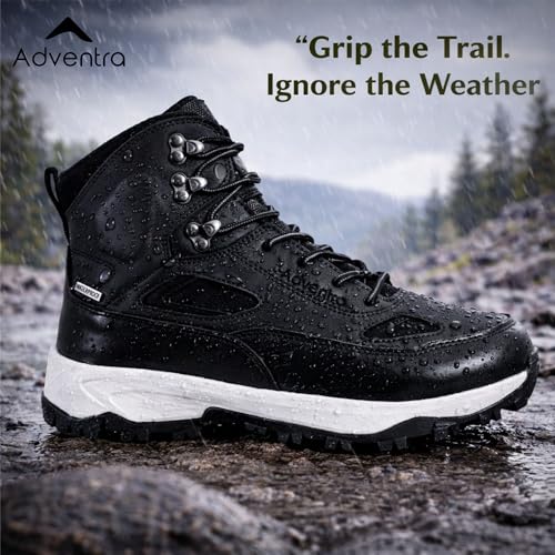 Image of Men Waterproof Trekking Shoes | Mid-High Ankle | Removable Cushion Insole | 4mm Lug Sole | All Weather, Uneven Terrain & Light Rain Hikes | ET1105