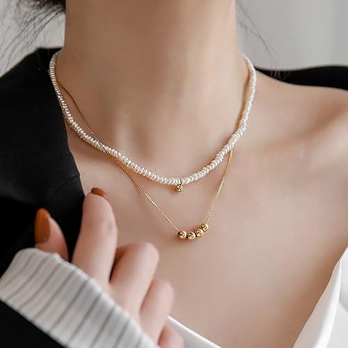 Miniatura 6 de MegaPet - 50 cuentas espaciadoras de metal de 0.157 pulgadas (0.157 in), chapado en oro de 18 quilates, cuentas sueltas redondas lisas para