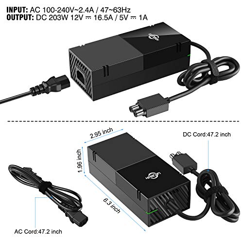 Xbox One Power Supply Xbox One Power Brick [2021 Version] Box Power Block Replacement Adapter Ac Power Cord Cable Compatible For Microsoft Xbox One #TOP6