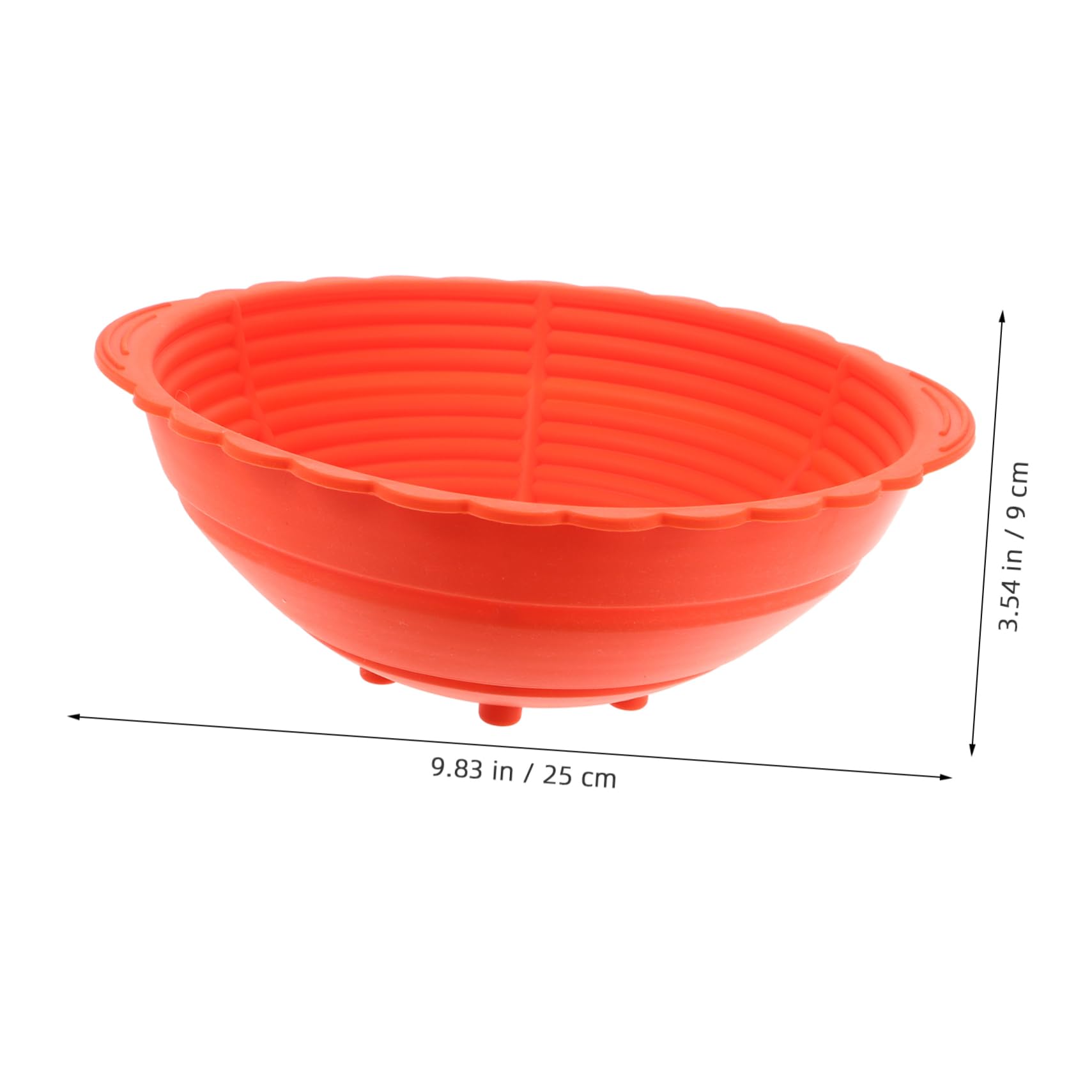 NAMOARLY Basket Silicon Sour Leavening Dough Bread Basket Proofing Bakers Homemade Sourdough Proving Proofing Bowl Large Making Collapsible Baking Bake with Orange