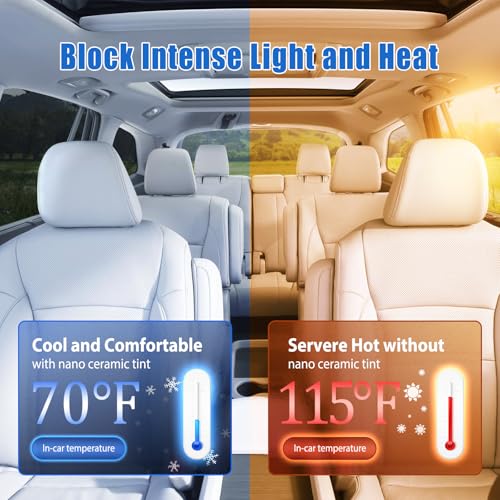 Image of ARANA 70% VLT 20 inch x 10FT Ceramic Car Window Tint Film Roll, Heat Resistant & 99% UV Blocking Privacy Protection