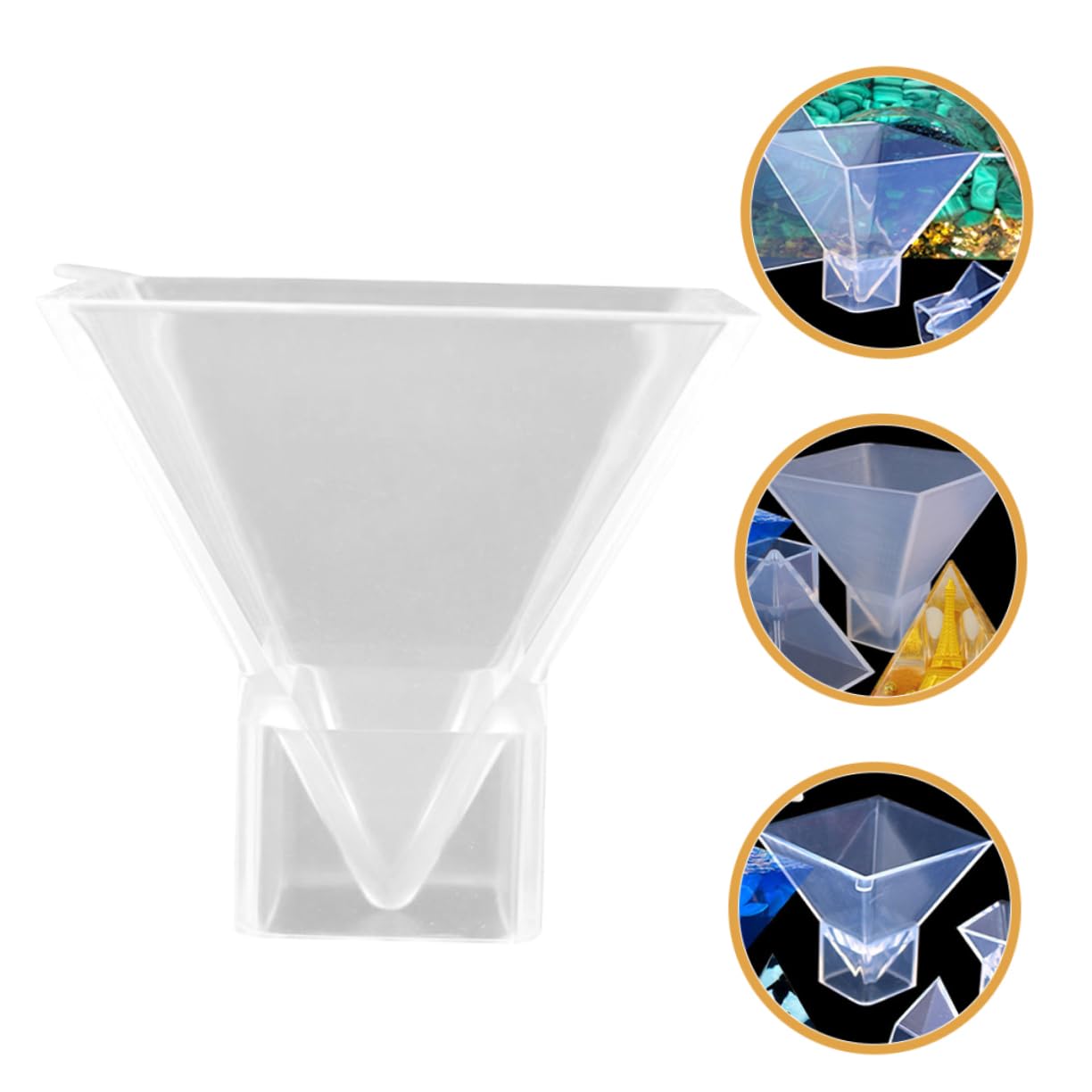 STOBOK Pyramid Resin Mould Silicone Mold for DIY Crafts Clear Reusable 1 Inch Pyramid Shape Molds for Resin Casting and Handmade Ornaments - Image 3