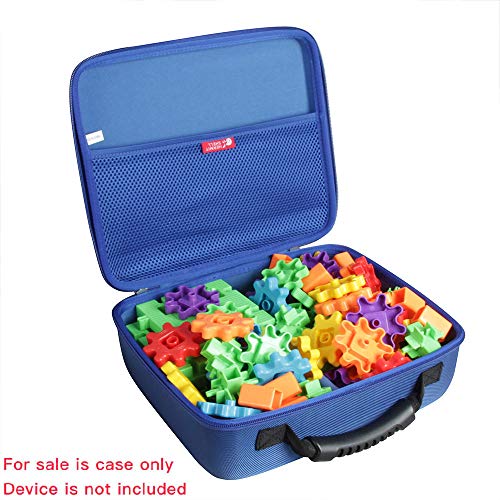 Image of Hermitshell Travel Case for Learning Resources Gears Deluxe Building Set 100 Pieces (Blue)