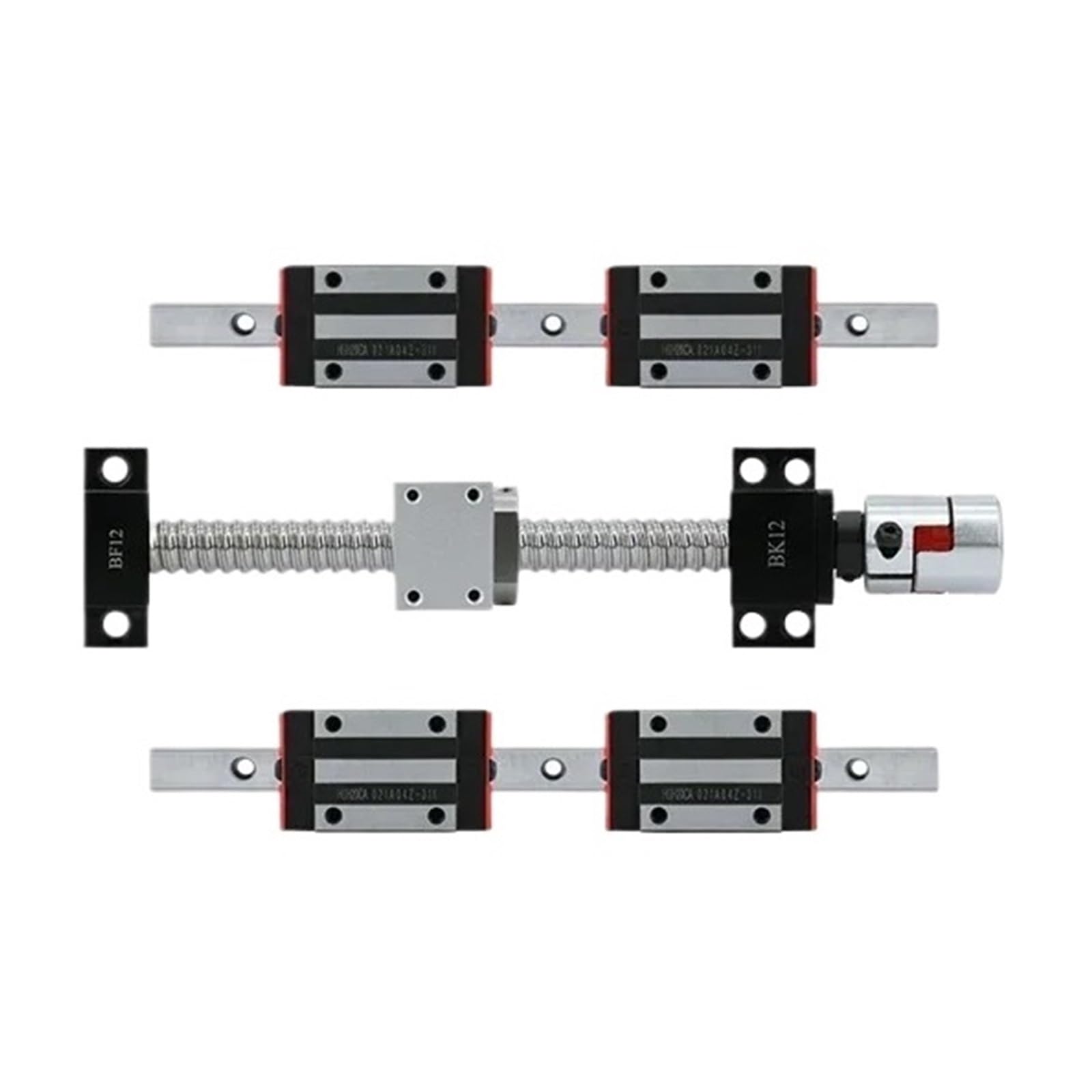 Guida scorrevole lineare in miniatura Guide lineari da 20 mm Guida quadrata HGR20 con cursore HGH20CA con kit vite a ricircolo di sfere SFU1605(700MM)