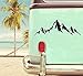 pixlfactory Berge Lang Aufkleber Sticker Decal Vinyl für Camper, Wohnmobil, Wohnwagen, Auto, Motorrad, Koffer, Fahrrad, Notebook und mehr