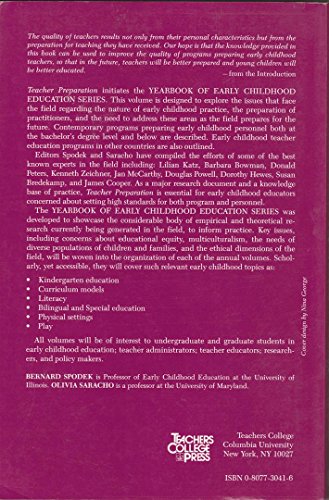 Early Childhood Teacher Preparation, Yearbook i... 0807730416 Book Cover