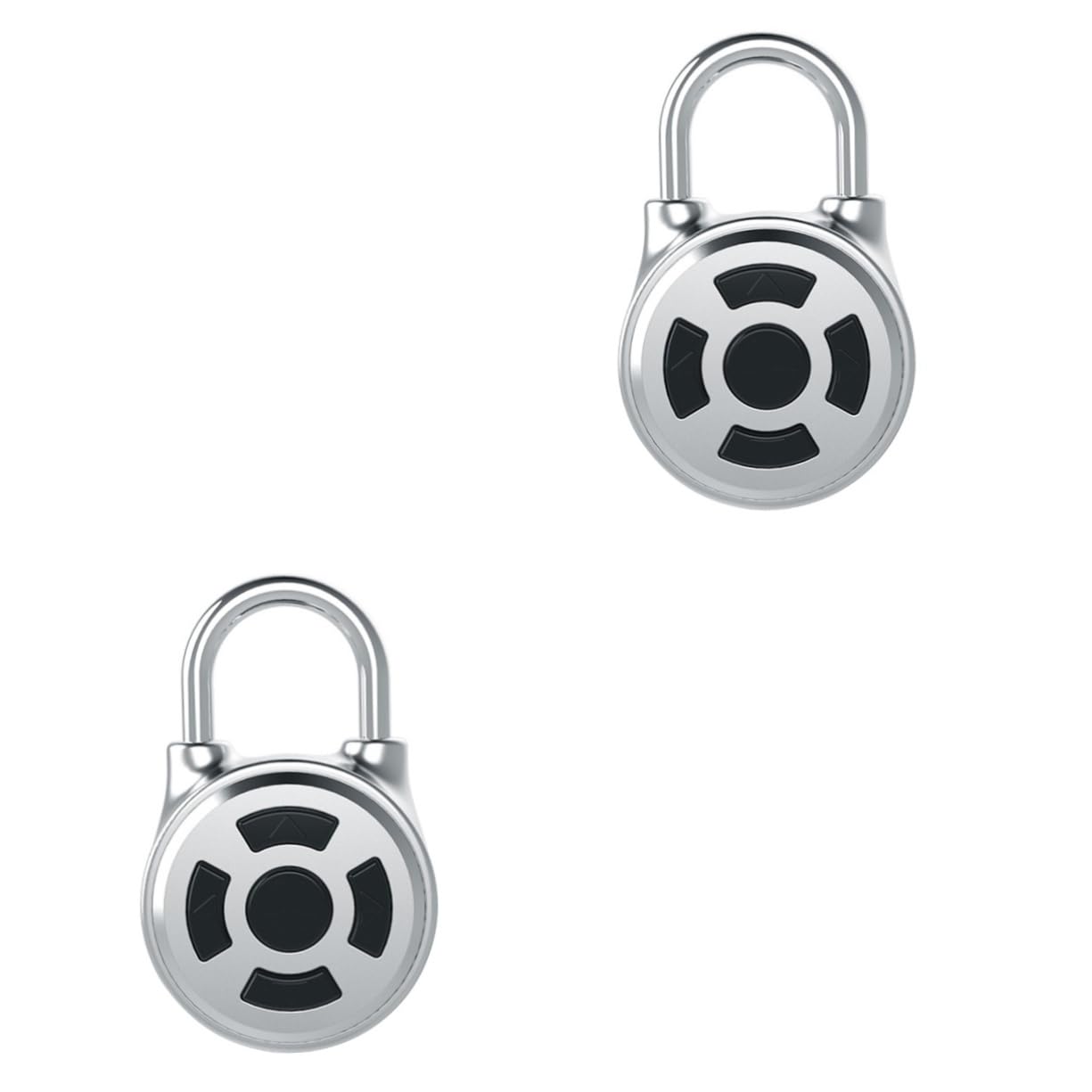 Homoyoyo 2 Stücke Smart Vorhängeschloss Tragbaren Schlüssel Gepäck Knopf Locker Tor Schloss Drahtlose Vorhängeschloss Legierung Silber