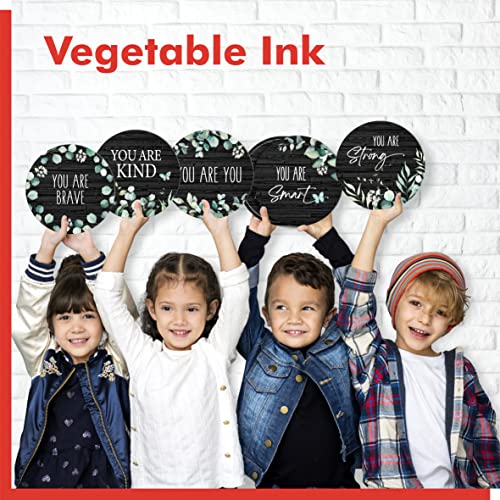 60Pcs Round Bulletin Board Decor, 10 Designs Inspirational Wall Decorative Sign Positive Word Cards Modern Farmhouse Accents Set For Middle High School Classroom Home Teachers Students (5.5” Each) #TOP3