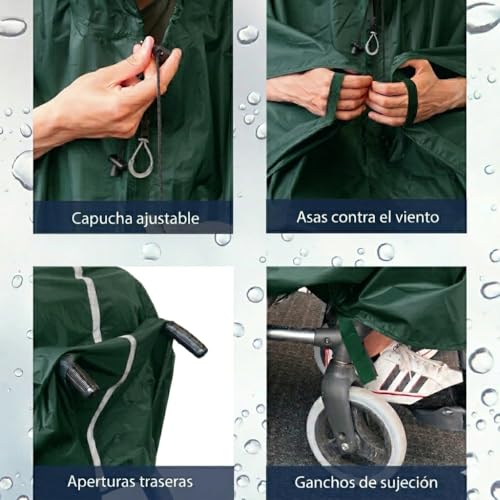 Capa de lluvia para silla de ruedas chubasquero estándar que cubre las piernas 4