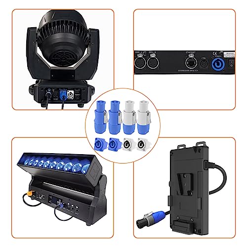 Conector Powercon 3 Pin Macho Panel Montaje 8 Pcs miniatura 7