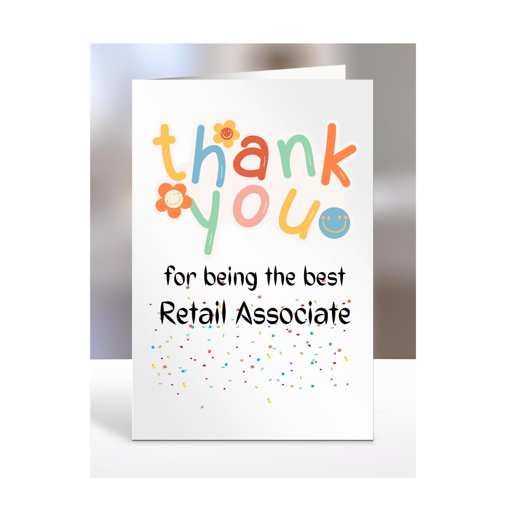 Thank you card for Retail Associate, men, women, him, her, colleague, boss, manager, supervisor, friend, gifts, presents for christmas, A5-212b_279 โ image 1