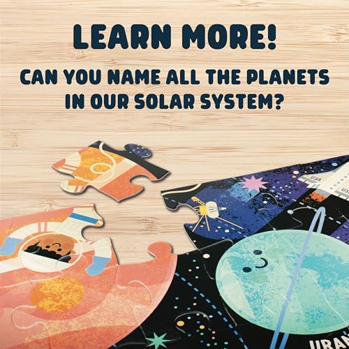 Chuckle & Roar Puzzle de Piso Sistema Solar, Puzzles para Niños de 4-6 años, 50 piezas, Brilla en la Oscuridad, 24 x 36 pulgadas, Piezas Grandes para Manos Pequeñas miniatura 5
