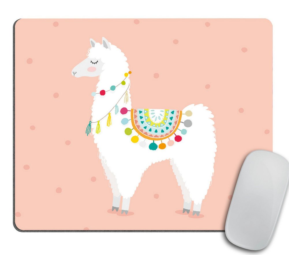 Cute hand drawn llama Mouse Pad mousepad - Mat - Rectangle - Llamas - coworker Present, teacher Present, desk accessories cubical decor