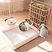 BESNEW 3 in 1 Rabbit Hay Feeder with Litter Box,Upgraded Metal Hay Rack & Litter Tray & Water Bowl,Quick Cleaning,Easy to Install,Bunny Supplies for Rabbit Guinea Pig Chinchilla Small Animals