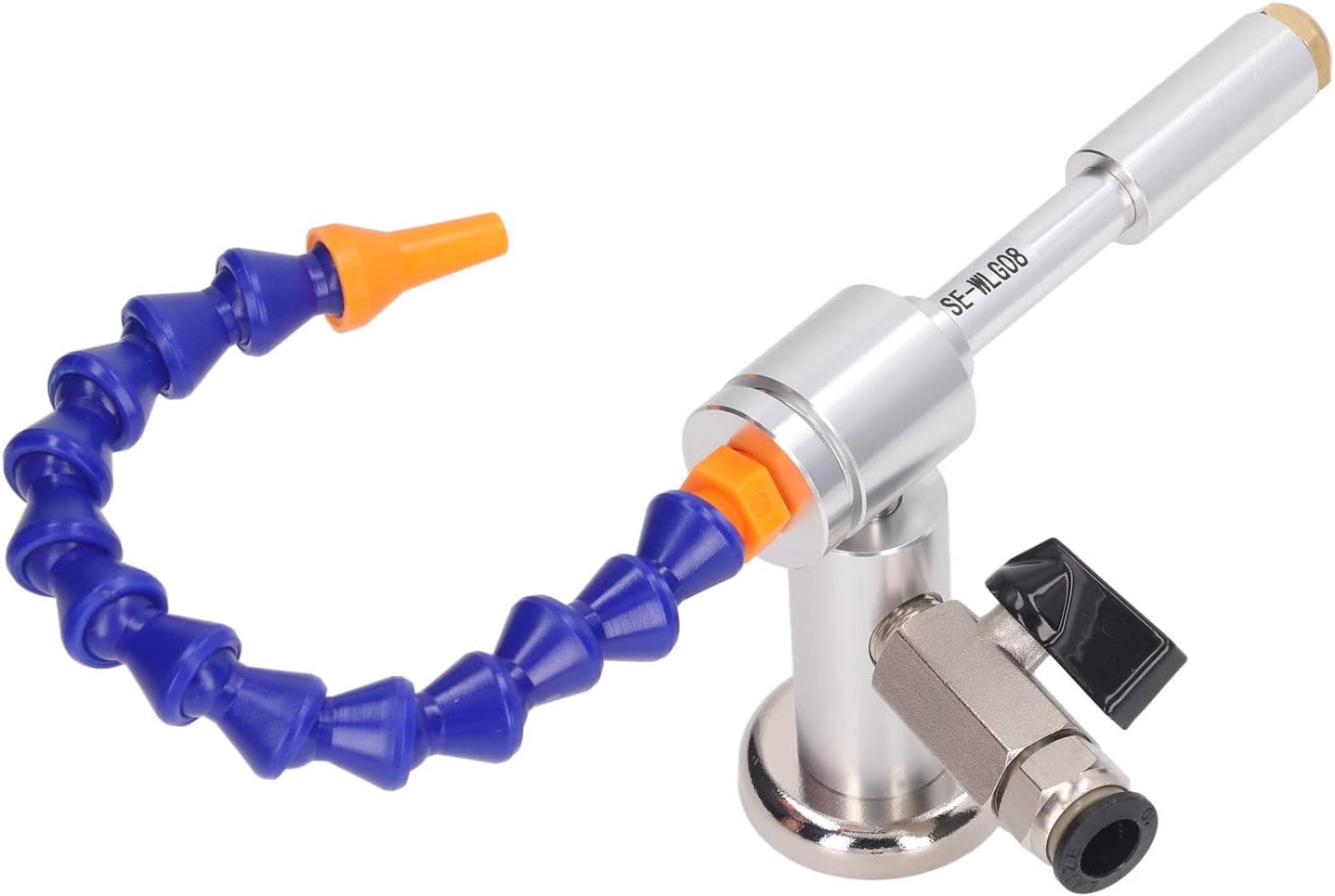 DAUB Cold Air Dry Cooling Gun, 6 Pcs Set 7 Bar 520Btu Mini Tube Cold Air Gun, Aluminum Alloy Flexible High Temperature Cooling Sprayer Machine for CNC Lathe Milling Drill Machine