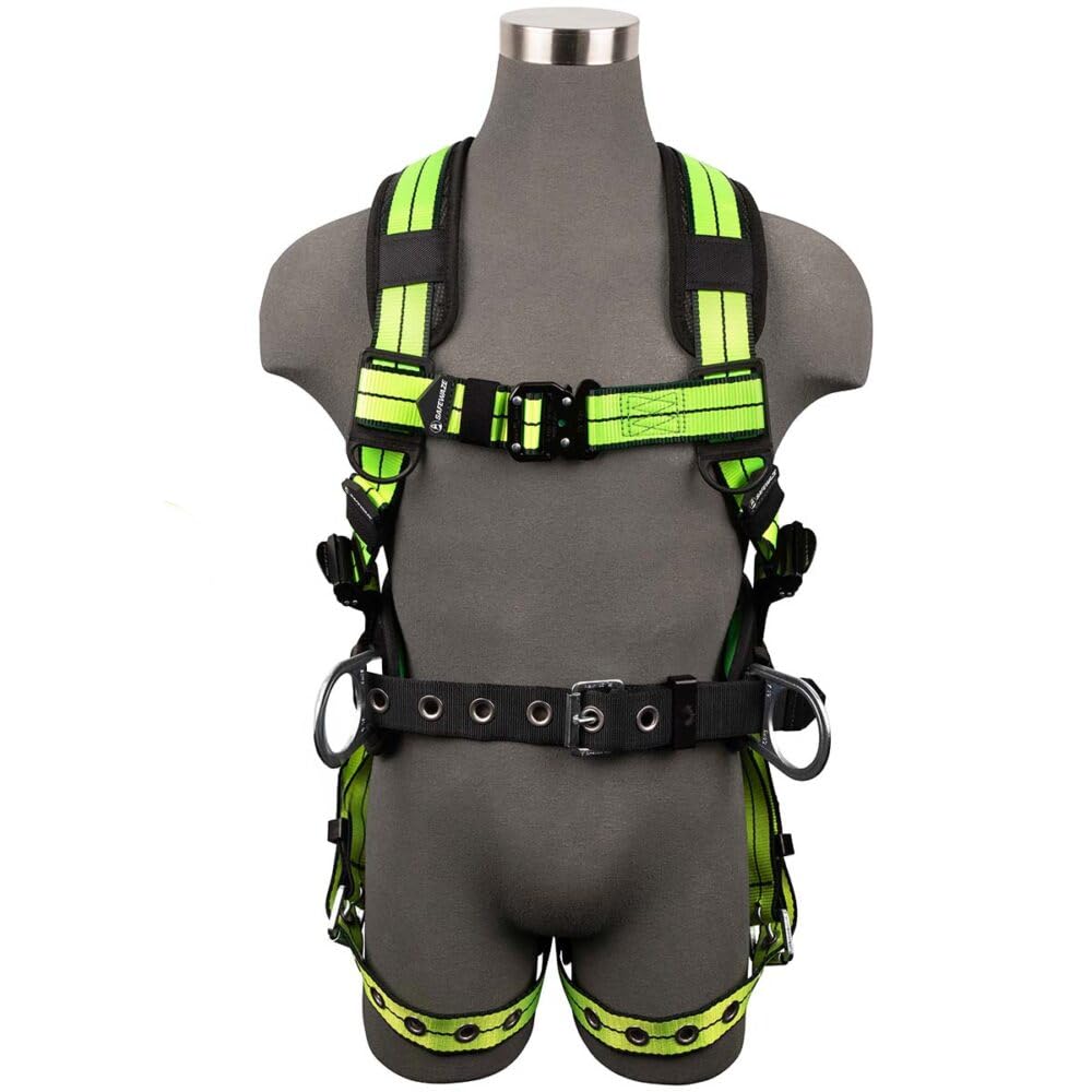 Safewaze 023-1245 PRO+ Construction Harness: 3D, QC Chest, TB Legs, Trauma relief (XL)