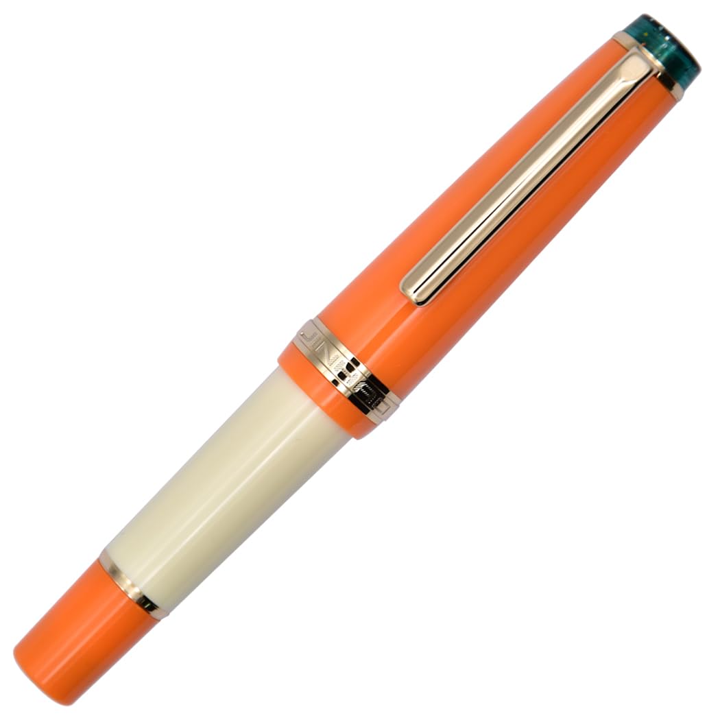 Ranvi Jinhao 82 Short Acrylic Fountain Pen,Iridium Fine Nib with Ink Converter(Orange)