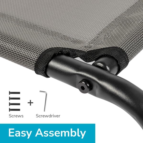 Large Gray Dog Bed - 50" D x 31" W x 8" H