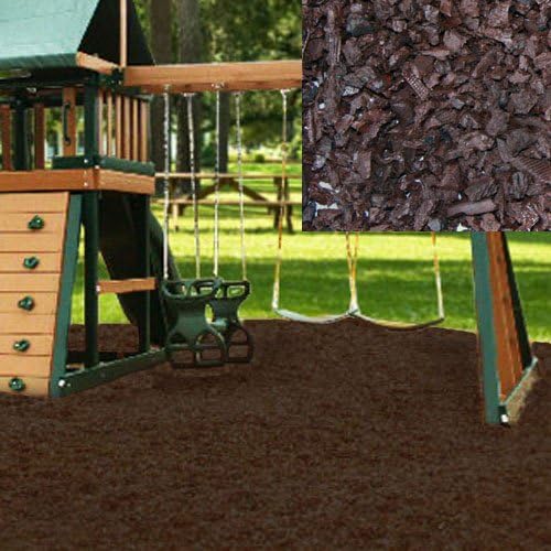 Swing Set Playground Rubber Mulch 75 Cu.Ft. Pallet-Chocolate Brown