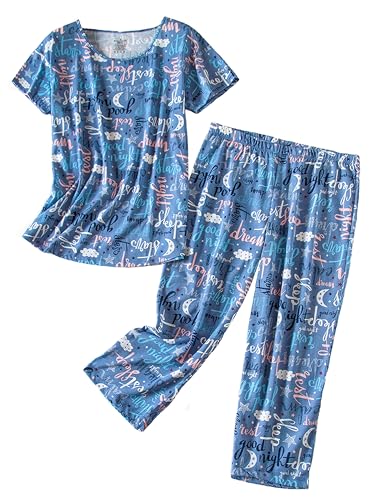 Image of PNAEONG Women's Cotton Printed Nighty Night Gown Maxi Free Size (Pack of 2)