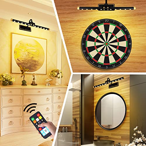 Picture Light Battery Operated, 16In Wireless Picture Light For Paintings, Remote Control Display Art Light With Timer And Color Modes And Dimmable For Wall Paintings, Dartboard, Picture Frame… #TOP4