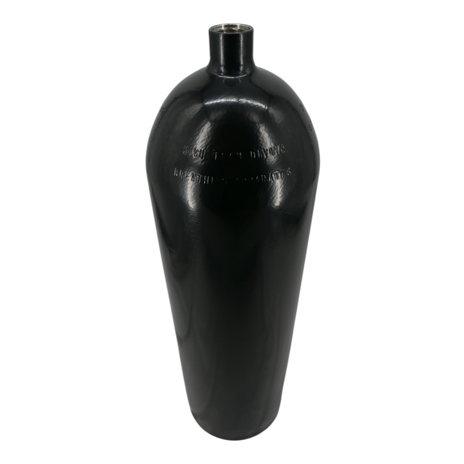 Bouteille en acier / bouteille de plongée 12 litres 230 bar 178 mm M25x2 sans valve noire