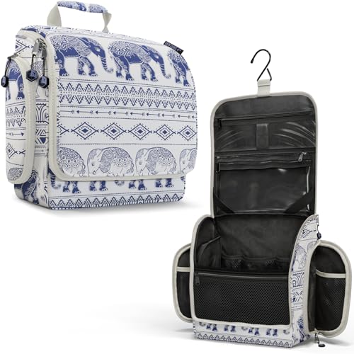 Image of VENTURE 4TH Hanging Travel Toiletry Bag, 17 Compartments - Blue Elephant