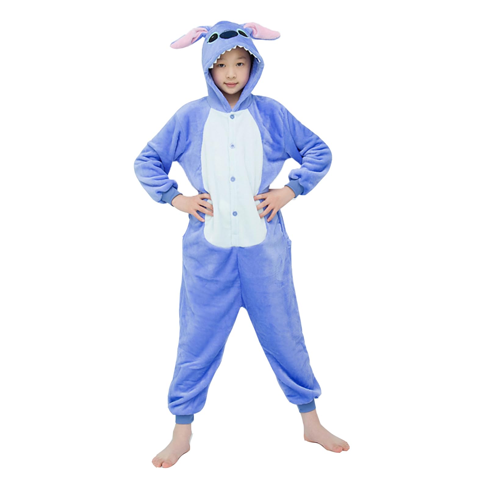 Enfant Ensemble de Pyjama Licorne Grenouillère Animaux Romper Pajamas Kigurumi Onesie Cosplay Animal Combinaison Costume Vêtement de Nuit en Flanelles Soirée Noël Déguisement Fille Garçon