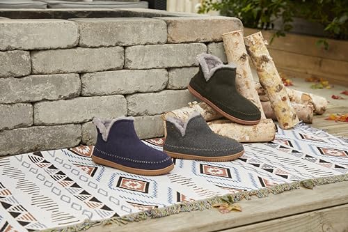 Image of Dearfoams Men's Memory Foam Indoor House Slippers Brixen Ankle Boot House Shoes - Gifts for Men