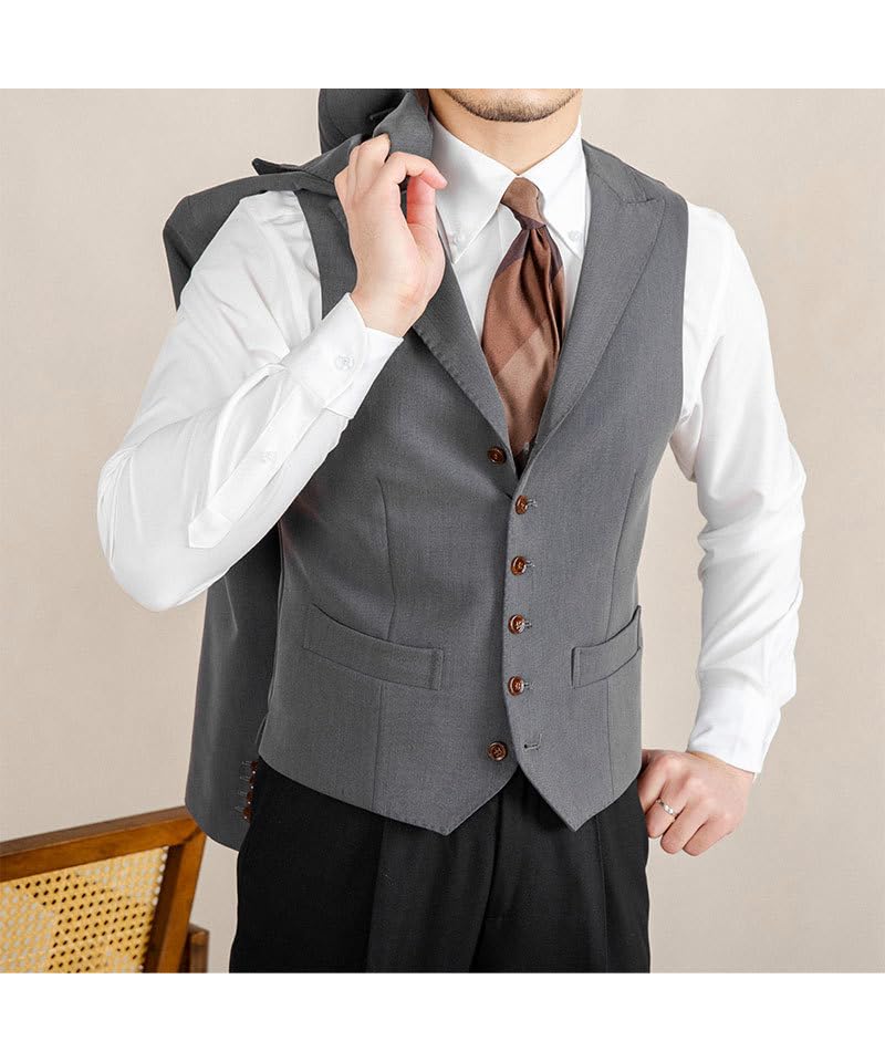 Men's Suit Vests Casual Formal Dress Vest Business Slim Fit Waistcoat for Suits Tuxedo4