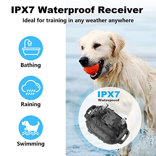Saulcy Dog Shock Collar For Large Medium Small Dogs - Dog Training Collar With 1000Ft Remote, Ipx7 Waterproof Rechargeable E Collar For Dogs Training With Shock, Vibration, Beep Modes（Elegant Black） #TOP2