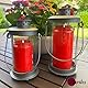 Mariles Laterne zum Stellen mit Griff wetterfest 17 cm Grablaterne Grablicht Grableuchte Friedhofslaterne Windlicht Gartenlaterne Gartenlicht Garten Grab Friedhof