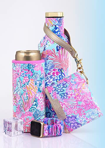 Lilly Pulitzer Snap Id Card Case, Cute Keychain Wallet, Slim Credit Card Holder With Wristlet Strap, Splendor In The Sand S #TOP4